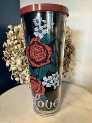 Extremely Rare Starbucks 24 oz Tattoo Love Embrodiered Tumbler VHTF - Sold on eBay May 18, 2022 for $125.00