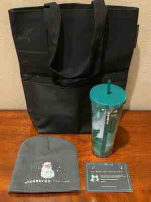 Starbucks for Life Collection 2020 - Rare Tumbler, Beanie, & Black Tote - Sold on eBay May 19, 2022 for $125.00