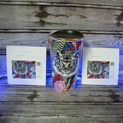 Starbucks Tiger Mug Tristan Eaton Limited Edition Tumbler With Gift Card Rare