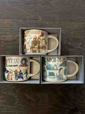 Disney 2022 Star Wars Starbucks Been There Mugs Set of 3 Naboo, Ahch-To, Nevarro - Sold on eBay May 29, 2022 for $124.99