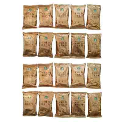 20 Bags Starbucks Cold Brew Coffee Pitcher Packs Exp 7/2021 Signature Black Lot - Sold on eBay Jun 10, 2022 for $119.97