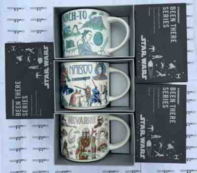 Star Wars Starbucks Been There Mug Set 3 Nevarro Naboo Ahch-To NIB Disney May 4 - Sold on eBay May 25, 2022 for $118.50