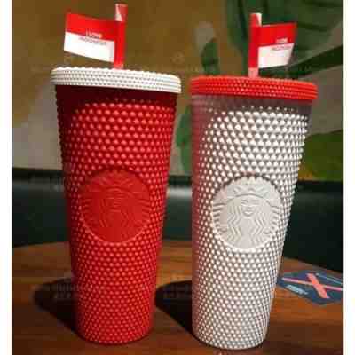 Starbucks Indonesia Red & White Studded Tumblers Set Of 2 BNWT - Sold on eBay Jun 21, 2022 for $115.00