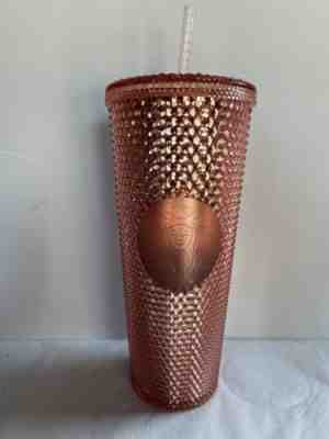 2019 Starbucks Rose Gold Studded Cold Cup Tumbler ~ Venti 24 oz - Sold on eBay Jun 24, 2022 for $115.00