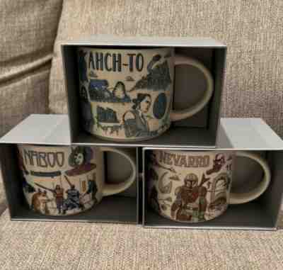 Starbucks x Star Wars Disney 2022 Been There Mugs Naboo Ahch-To Nevarro IN HAND! - Sold on eBay Jun 04, 2022 for $114.00