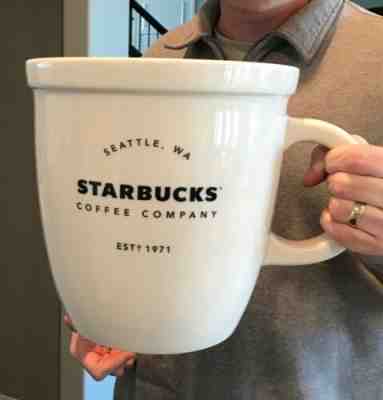Starbucks 138-Ounce 'Giant Abbey' Coffee Mug for Sale - Thrillist