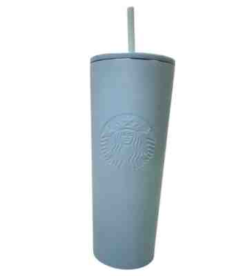 Starbucks 24 oz Matte Light Blue Stainless Venti Metal Tumbler with Straw! HTF - Sold on eBay Jul 15, 2022 for $199.99