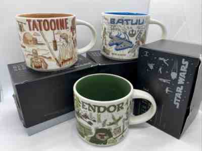 Star Wars Starbucks Been There Mugs Set of 3 Batuu Endor Tatooine Disney 2021 - Sold on eBay Jul 10, 2022 for $192.50