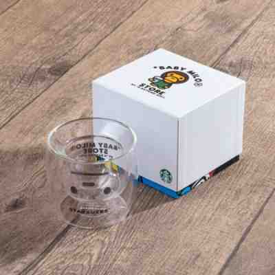 Starbucks X BAPE Baby Milo 8 Oz Double Wall Glass Mug â??HK Exclusiveâ? - Sold on eBay Jul 06, 2022 for $175.00