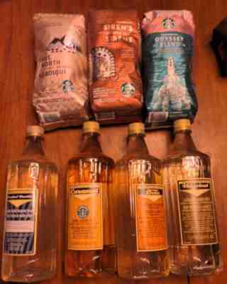 Starbucks coffee beans + syrup - Sold on eBay Jul 16, 2022 for $171.01