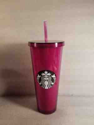 Starbucks Travel Tumbler Venti Magenta 24oz Rare Retired - Sold on eBay Jul 05, 2022 for $152.00
