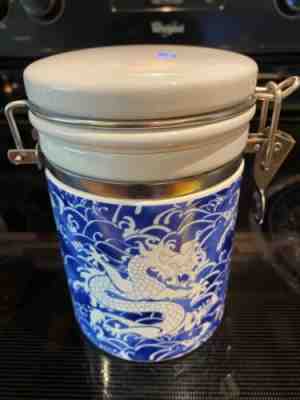 EXTREMELY RARE! My Starbucks 1/2 LB Dancing Dragon Blue Canister w/ SKU 156141! - Sold on eBay Jul 12, 2022 for $149.00