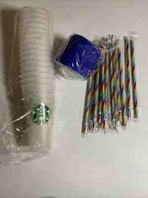 Qty 15! Starbucks Confetti Color Changing Cup Rainbow Straw Pride Summer 2020 - Sold on eBay Jul 19, 2022 for $150.00