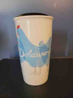 Starbucks Ceramic Tumbler 12 oz Delaware Blue Hen Dot Collection RARE 2017 - Sold on eBay Jul 18, 2022 for $135.00