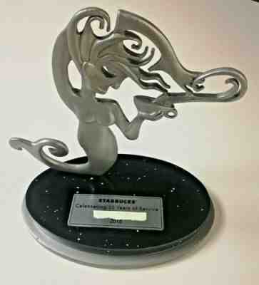 Starbucks Coffee 10 Years Of Service Award Trophy Artistic Mermaid Metal w/ Base - Sold on eBay May 21, 2022 for $130.50