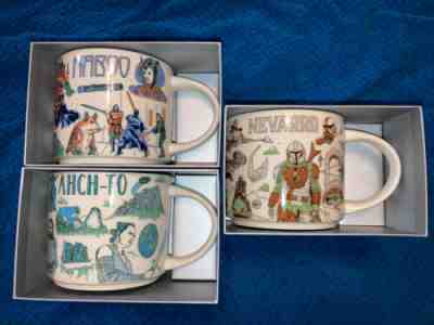 Disney 2022 Star Wars Starbucks Been There Mugs set of 3 Naboo, Ahch-To, Nevarro - Sold on eBay May 17, 2022 for $130.00