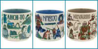 Disney 2022 Star Wars Starbucks Been There Mugs Set of 3 Naboo, Ahch-To, Nevarro - Sold on eBay May 17, 2022 for $130.00