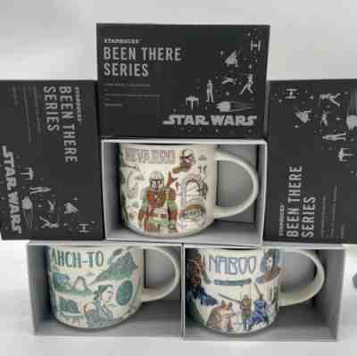 Disney 2022 Star Wars Starbucks Been There Mugs Set of 3 Naboo, Ahch-To, Nevarro - Sold on eBay May 29, 2022 for $130.00