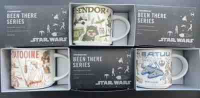 NEW Star Wars Starbucks Been There Series Mug Set Of 3 Tatooine, Batuu & Endor - Sold on eBay Aug 07, 2022 for $212.00