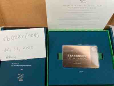 RARE Starbucks Rose Gold Metal Gift Card Starbucks, Limited Edition Collectible - Sold on eBay Aug 08, 2022 for $999.00