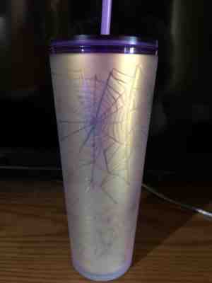 Starbucks Tumbler Soft Touch Purple Spider-web - Sold on eBay Aug 01, 2022 for $177.50