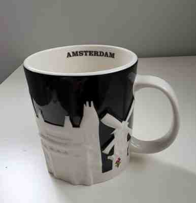 RARE Starbucks Collector AMSTERDAM Black Relief Mug 2011 Netherlands 16 oz - Sold on eBay Aug 02, 2022 for $150.00