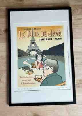 RARE VINTAGE Garry Trudeau "Le Tour De Java" Limited Edition Signed/ Framed Art - Sold on eBay Jul 27, 2022 for $145.00