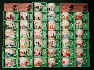 Starbucks You Are Here Collection - Lot Of 38 - Mug 14oz - New In Box