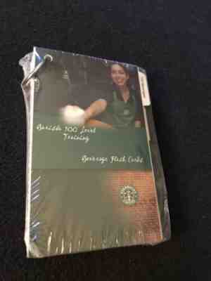 RARE NEW 2007 Starbucks Coffee Barista 100 Training Beverage Recipe Flash Cards