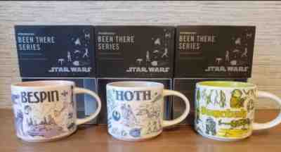 Disney Star Wars Starbucks Been There Mugs set of 3 - Hoth, Bespin, Dagobah NEW! - Sold on eBay Aug 22, 2022 for $499.96