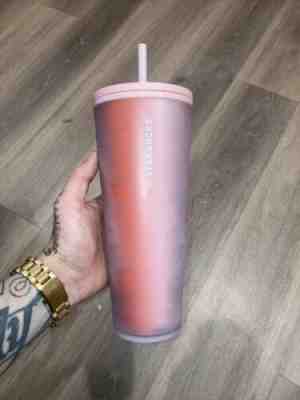 Starbucks 2021Valentine ??s Day Pink Hearts and Lips Soft Touch Matte Tumbler 24oz - Sold on eBay Aug 15, 2022 for $152.50