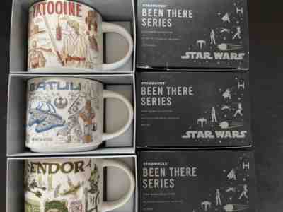 NEW Star Wars Starbucks Been There Series Mug Set Of 3 Tatooine, Batuu & Endor - Sold on eBay Aug 28, 2022 for $189.00