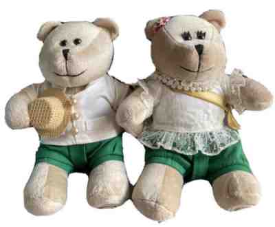 Starbucks Thailand Traditional Bearista Bear Set Boy Girl 2015 Songkran -no card