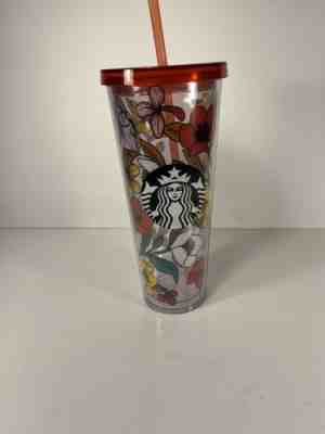 Starbucks 24oz POPPY Flowers Acrylic Cold Drink Cup Tumbler Red Yellow NEW - Sold on eBay Aug 05, 2022 for $125.00
