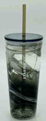 STARBUCKS GLASS GREY GRAY TUMBLER 2017 20 oz. Retired VENTI COLD CUP MARBLE WAVE - Sold on eBay Jul 16, 2022 for $124.99