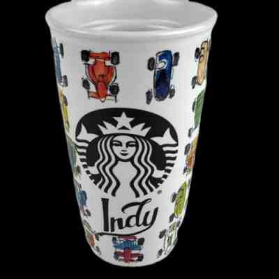RARE - Starbucks 2016 INDY RACE CAR Ceramic Tumbler NEW with LID - Sold on eBay Aug 12, 2022 for $120.00