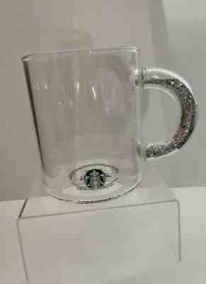 Starbucks Confetti GLITTER Glass Mug Handle Silver 2019 Holiday Glass Christmas - Sold on eBay Aug 19, 2022 for $119.99