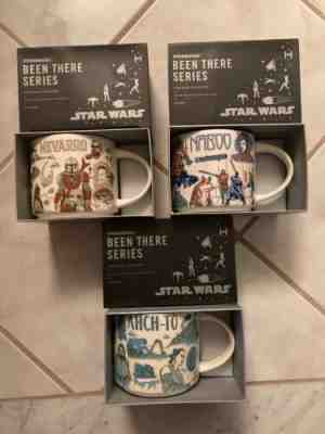 Disney 2022 Star Wars Starbucks Been There Mugs Set of 3 Naboo, Ahch-To, Nevarro - Sold on eBay Aug 19, 2022 for $111.64