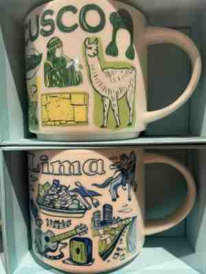 Starbucks 'Been There Series' Mug LIMA & CUZCO FROM COUNTRY OF PERU New in Box