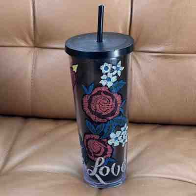 Starbucks LOVE Valentine Stitch Tattoo Tumbler Cup Venti Large 24 Oz Black - Sold on eBay Aug 04, 2022 for $109.00