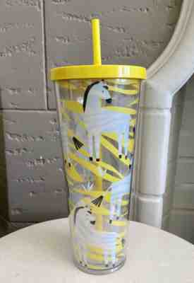 Rare STARBUCKS - Zebra Venti 24 oz Cold Cup Tumbler Yellow Black - Sold on eBay Jul 20, 2022 for $104.00