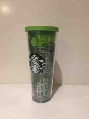 Rare 2014 Starbucks Boston Iced Venti Tumbler Green Double Walled 24oz NO Straw - Sold on eBay Jun 06, 2022 for $103.50