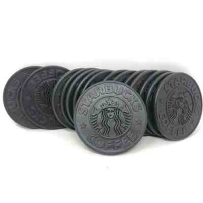 Vintage 1988 Starbucks Coffee Siren Logo Black Rubber Coaster . set of 15 - Sold on eBay Jun 17, 2022 for $100.00