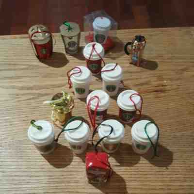 Lot of 15 Starbucks Christmas Holiday Ornaments ALL DIFFERENT Some Rare - Sold on eBay Aug 10, 2022 for $100.00