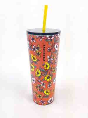 Starbucks Stainless Steel Red Yellow Poppy Flower Floral Tumbler 2018 - Sold on eBay Jul 24, 2022 for $99.99