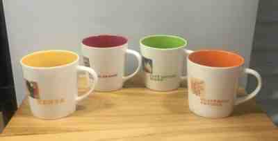 4 Starbucks 2005 KENYA KOMODO ESTIMA ANTIGUA Coffee Mug Cup Original Series MINT