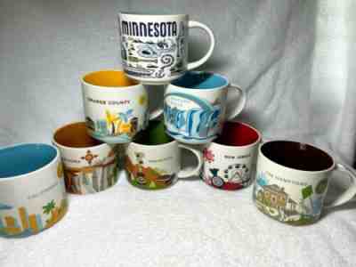 Pre unused LOT of 8 STARBUCK 7 You Are Here MUGS / CUPS + 1 Been There Series - Sold on eBay Jul 10, 2022 for $99.00