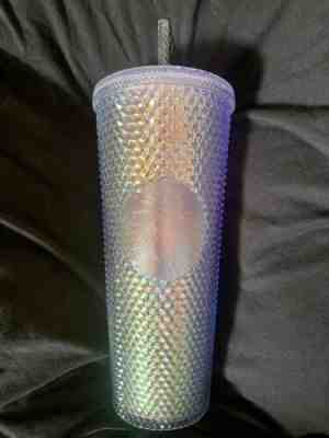 Starbucks Tumbler 24 oz RARE 2018 Rainbow Iridescent Studded Unicorn Cold Cup - Sold on eBay Aug 08, 2022 for $97.00