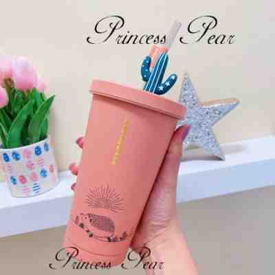 Starbucks Stainless Tumbler Cold Cup 18 oz.Hedgehog Adventure Cactus US Seller - Sold on eBay Jul 28, 2022 for $95.95