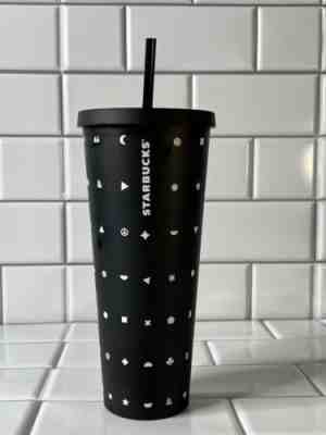 Starbucks Acrylic Venti Cold Cup Tumbler Matte Black With Emoji Design 24 Oz - Sold on eBay Jul 19, 2022 for $95.00